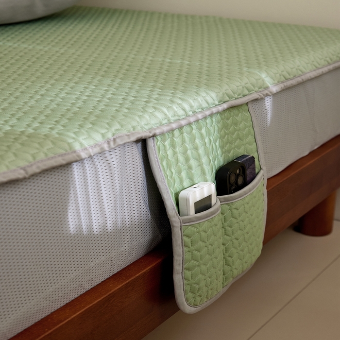 91家纺网 家纺一手货源 找家纺 佑先生 2025新款A类凉感豆豆席床笠三件套 凉感豆豆席-绿