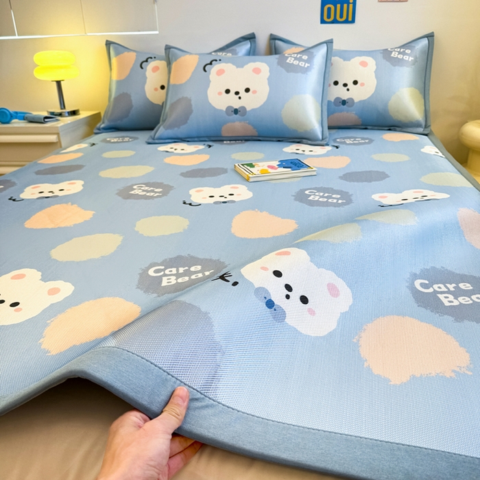 全季家居 2025新款A类小清新数码印花冰藤席凉席席子 甜趣熊 床席