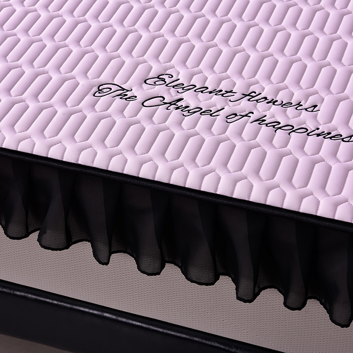 91家纺网 家纺一手货源 找家纺 炫拼家纺 2025春夏新款A类凉感丝花边床笠款乳胶凉席-法式玫瑰 法式玫瑰-熏衣紫