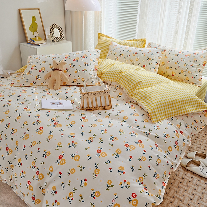 91家纺网 家纺一手货源 找家纺 世爵 2025新款磨毛印花单被套 晨妆