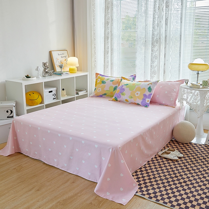 91家纺网 家纺一手货源 找家纺 世爵 2025新款磨毛印花单被套 花香半语粉