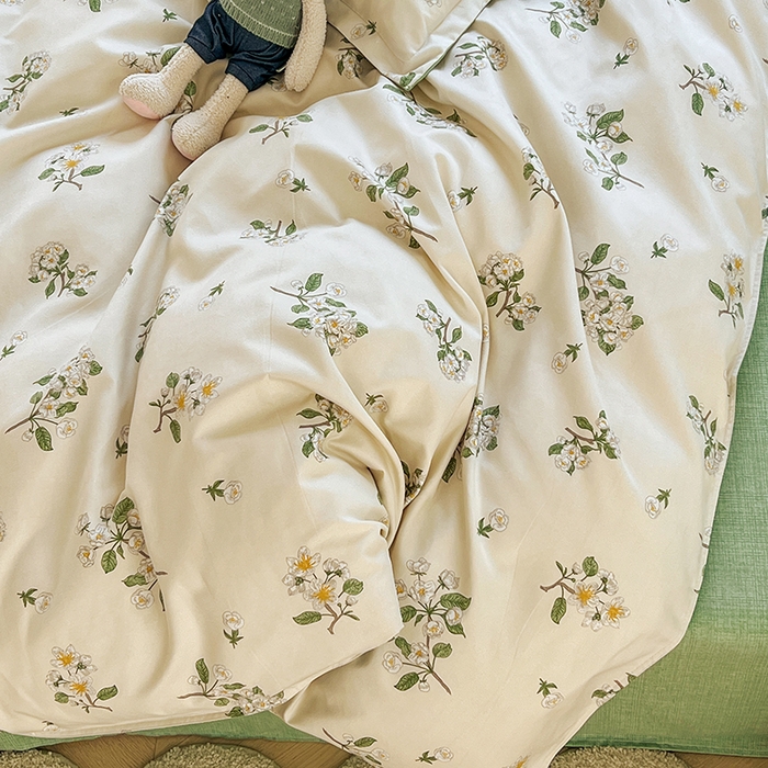 91家纺网 家纺一手货源 找家纺 世爵 2025新款磨毛印花单被套 花香满园