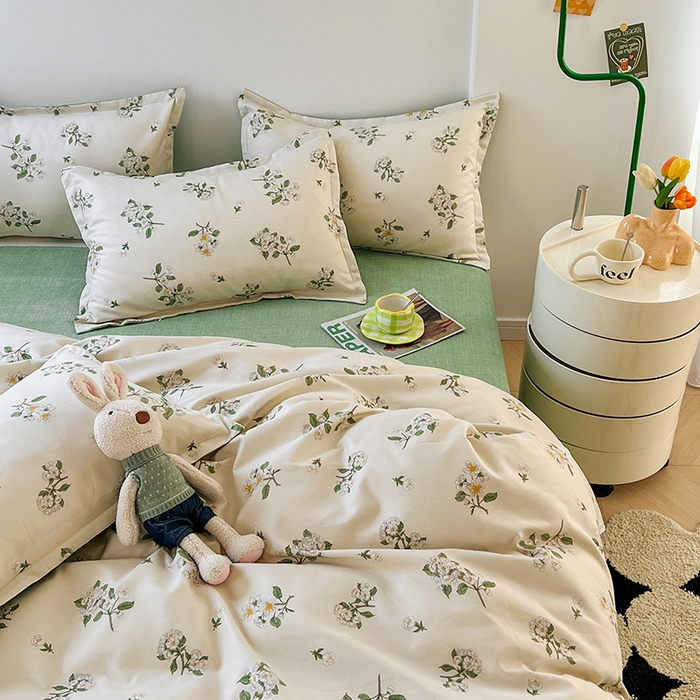 91家纺网 家纺一手货源 找家纺 世爵 2025新款磨毛印花单被套 花香满园