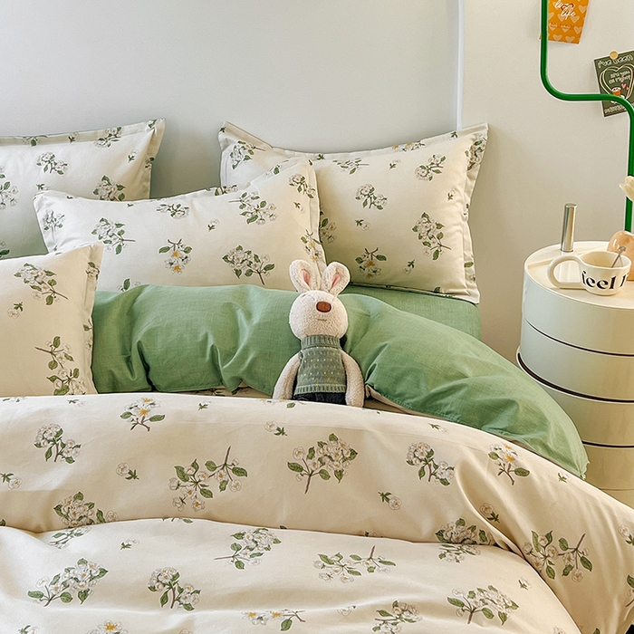 91家纺网 家纺一手货源 找家纺 世爵 2025新款磨毛印花单被套 花香满园