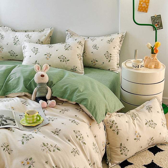 91家纺网 家纺一手货源 找家纺 世爵 2025新款磨毛印花单被套 花香满园