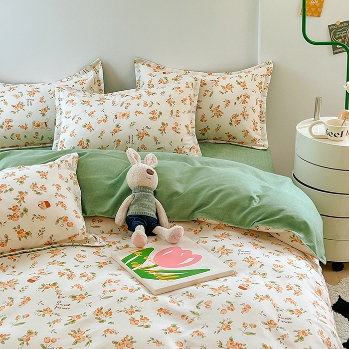 91家纺网 家纺一手货源 找家纺 世爵 2025新款磨毛印花单被套 花小兔