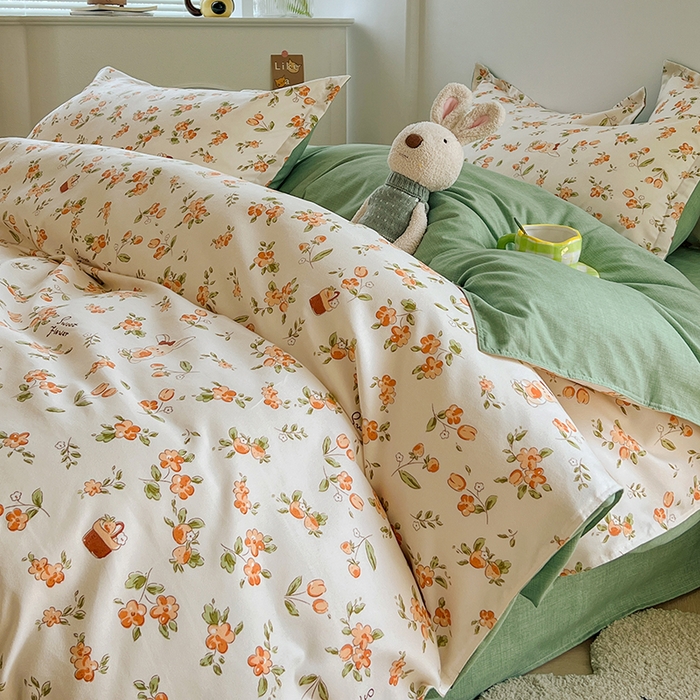 91家纺网 家纺一手货源 找家纺 世爵 2025新款磨毛印花单被套 花小兔