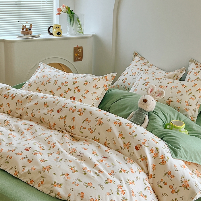 91家纺网 家纺一手货源 找家纺 世爵 2025新款磨毛印花单被套 花小兔