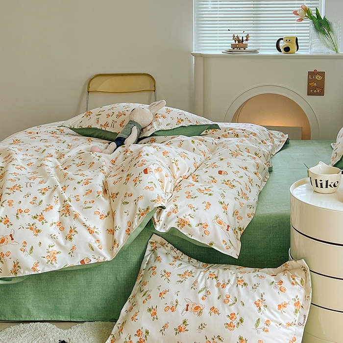 91家纺网 家纺一手货源 找家纺 世爵 2025新款磨毛印花单被套 花小兔