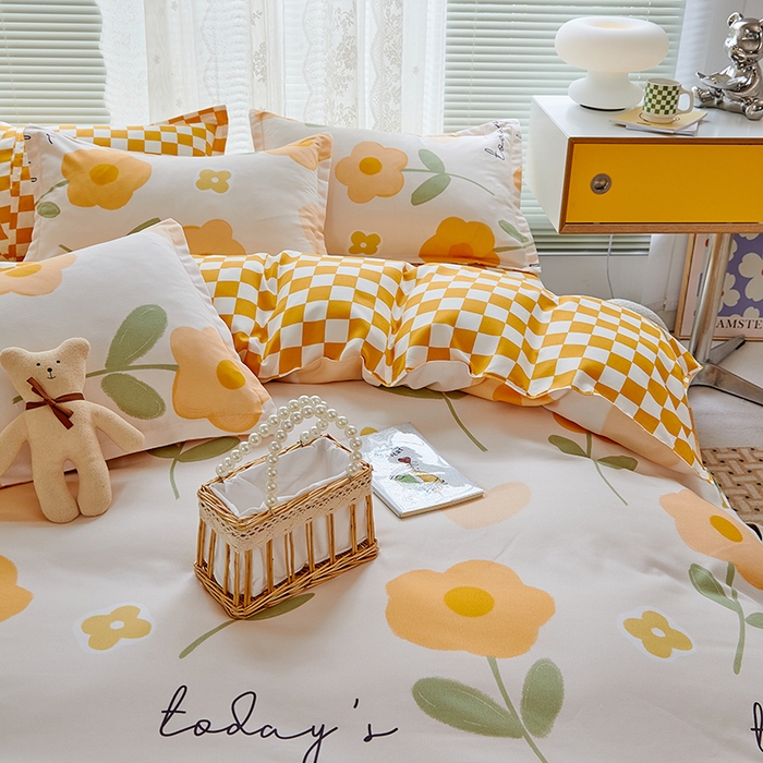 91家纺网 家纺一手货源 找家纺 世爵 2025新款磨毛印花单被套 恋上花