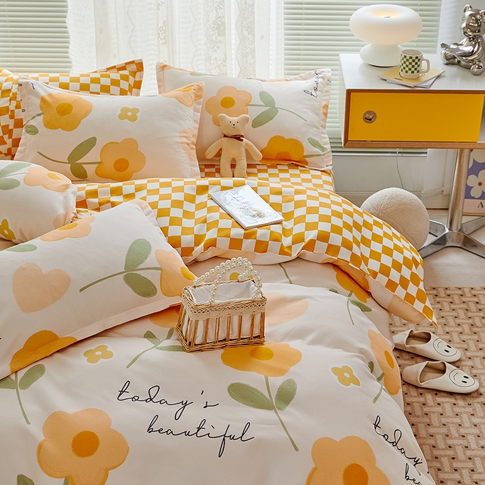 91家纺网 家纺一手货源 找家纺 世爵 2025新款磨毛印花单被套 恋上花