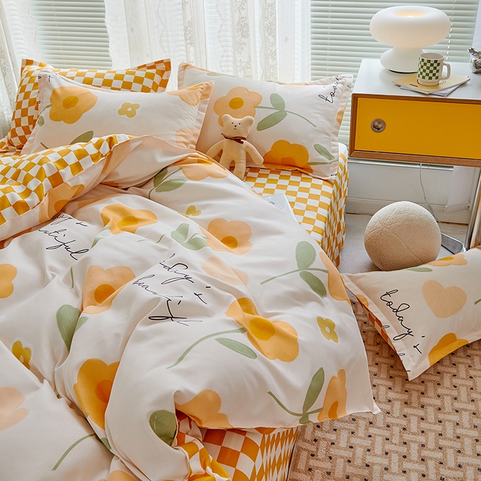 91家纺网 家纺一手货源 找家纺 世爵 2025新款磨毛印花单被套 恋上花