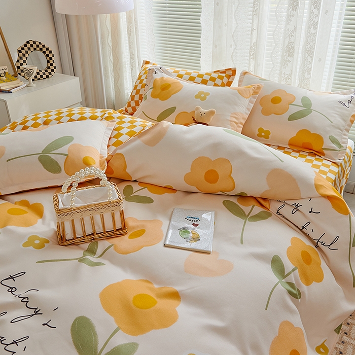 91家纺网 家纺一手货源 找家纺 世爵 2025新款磨毛印花单被套 恋上花