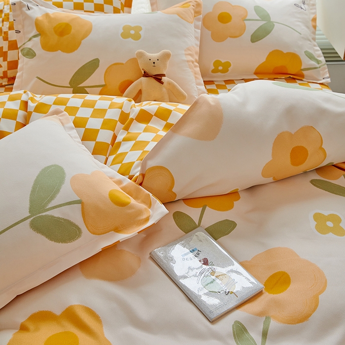 91家纺网 家纺一手货源 找家纺 世爵 2025新款磨毛印花单被套 恋上花