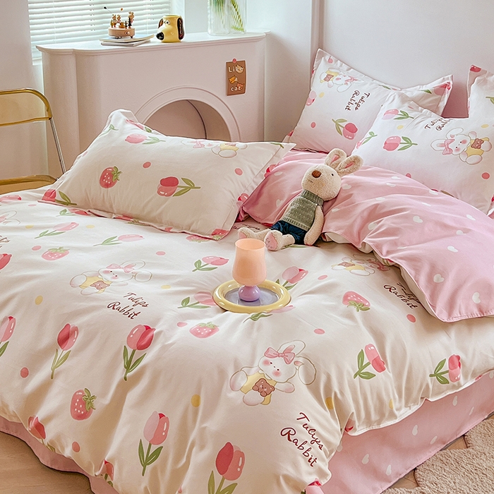 91家纺网 家纺一手货源 找家纺 世爵 2025新款磨毛印花单被套 洛神玫瑰