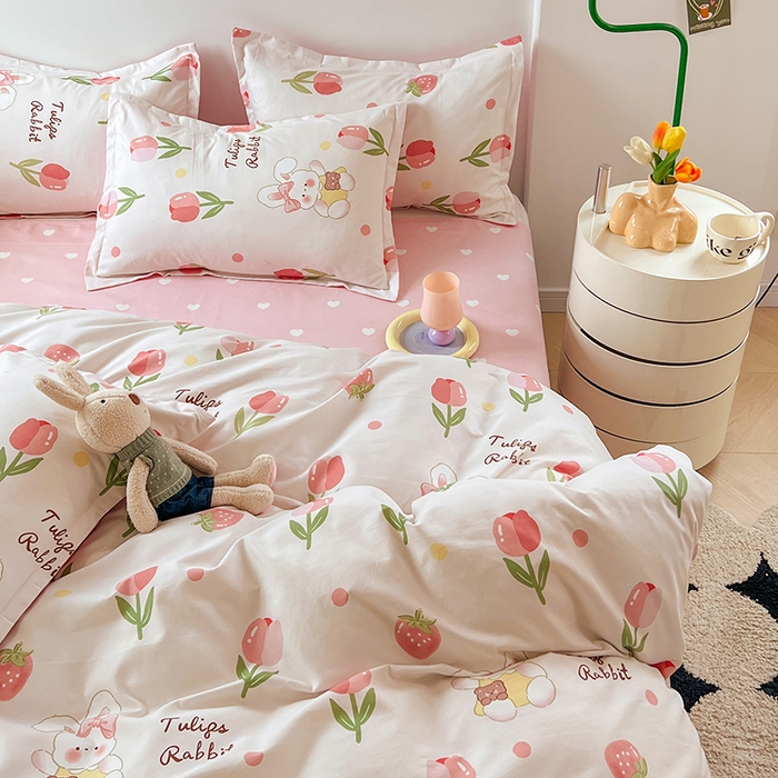 91家纺网 家纺一手货源 找家纺 世爵 2025新款磨毛印花单被套 洛神玫瑰