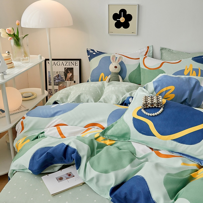 91家纺网 家纺一手货源 找家纺 世爵 2025新款磨毛印花单被套 微梦时光