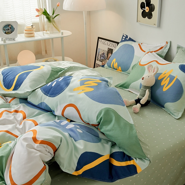 91家纺网 家纺一手货源 找家纺 世爵 2025新款磨毛印花单被套 微梦时光