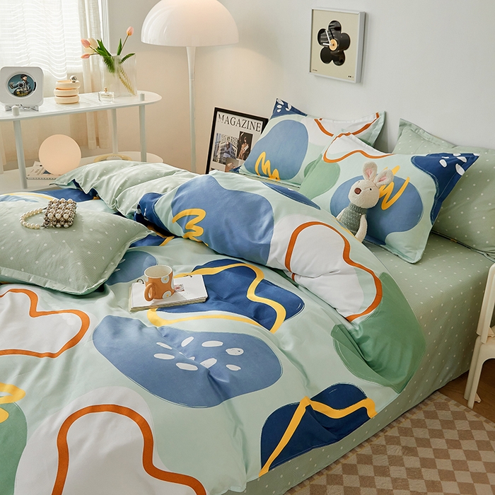 91家纺网 家纺一手货源 找家纺 世爵 2025新款磨毛印花单被套 微梦时光