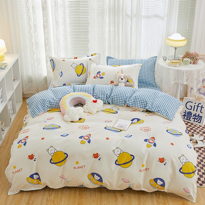 世爵 2025新款磨毛印花单被套 星际探险