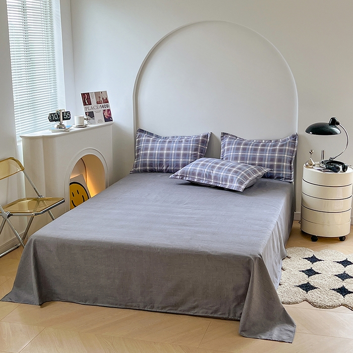 91家纺网 家纺一手货源 找家纺 世爵家纺 2023新款亲肤印花磨毛四件套 玫丽莎-蓝