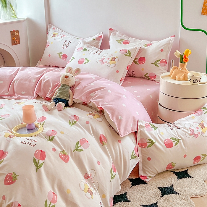 91家纺网 家纺一手货源 找家纺 世爵家纺 2023新款亲肤印花磨毛四件套 洛神玫瑰