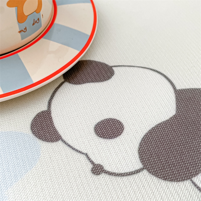 91家纺网 家纺一手货源 找家纺 美澳家纺 2025新款数码印花碳光冰丝席床席床笠三件套 星星熊猫