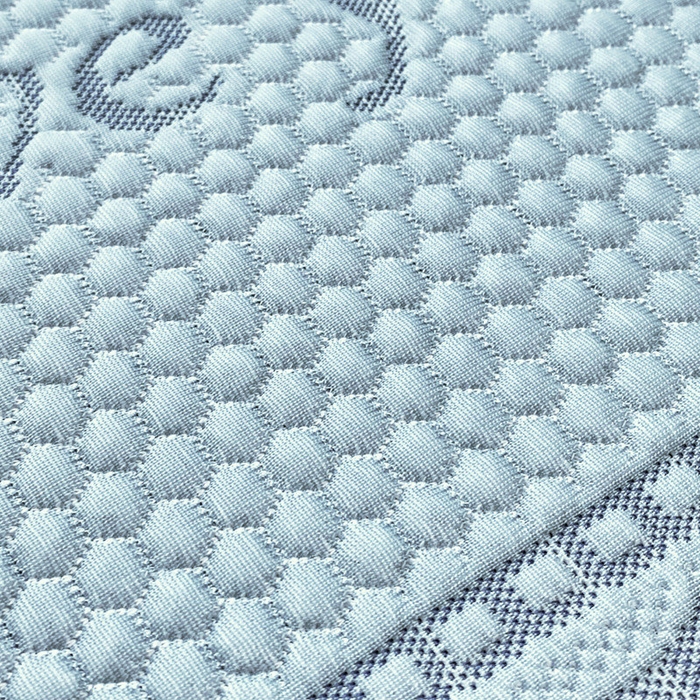 91家纺网 家纺一手货源 找家纺 宜家坊 2025新款A类PE中分子提花软凉席-花夏 床笠款-夏花蓝