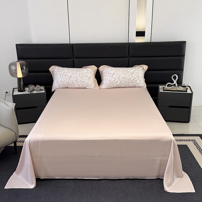 91家纺网 家纺一手货源 找家纺 宜家坊 2025春夏新款莱赛尔天丝夏被嵌绳款数码印花单夏被夏被四件套单床笠单床单款 吟禾暮