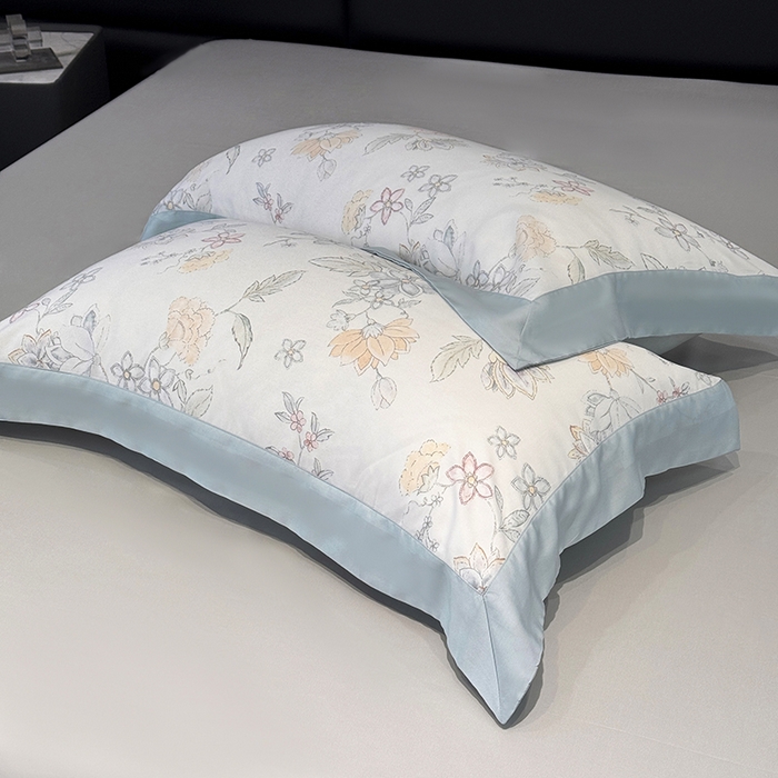 91家纺网 家纺一手货源 找家纺 宜家坊 2025春夏新款莱赛尔天丝夏被嵌绳款数码印花单夏被夏被四件套单床笠单床单款 春日蜜糖