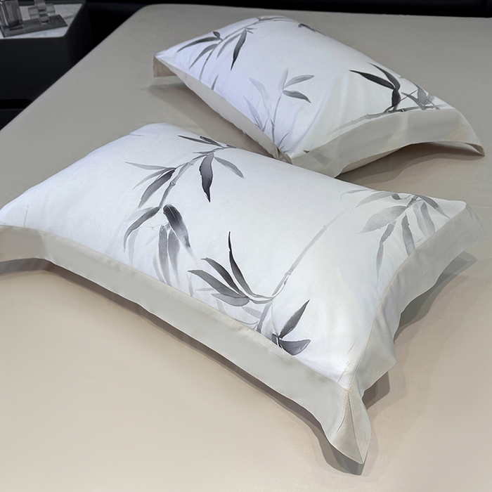 91家纺网 家纺一手货源 找家纺 宜家坊 2025春夏新款莱赛尔天丝夏被嵌绳款数码印花单夏被夏被四件套单床笠单床单款 轻蔓竹