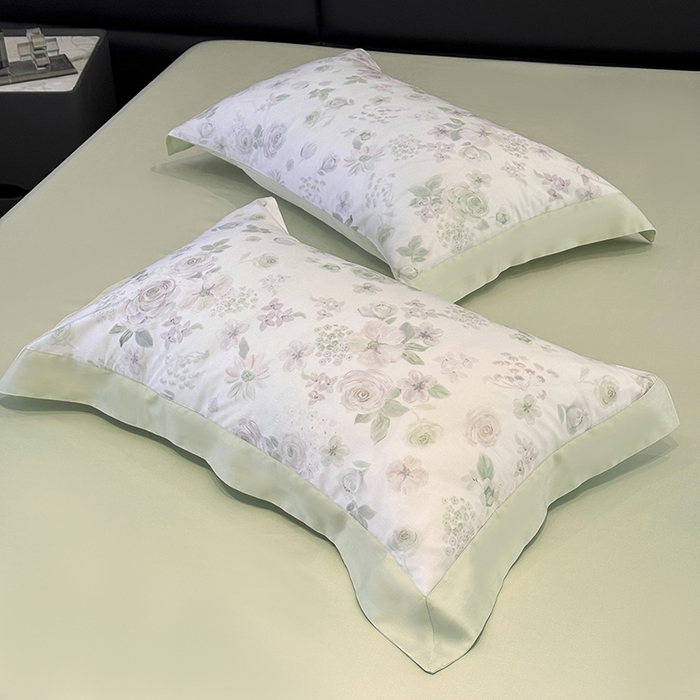 91家纺网 家纺一手货源 找家纺 （总）宜家坊 2025春夏新品莱赛尔天丝数码印花单床笠单床单单枕套