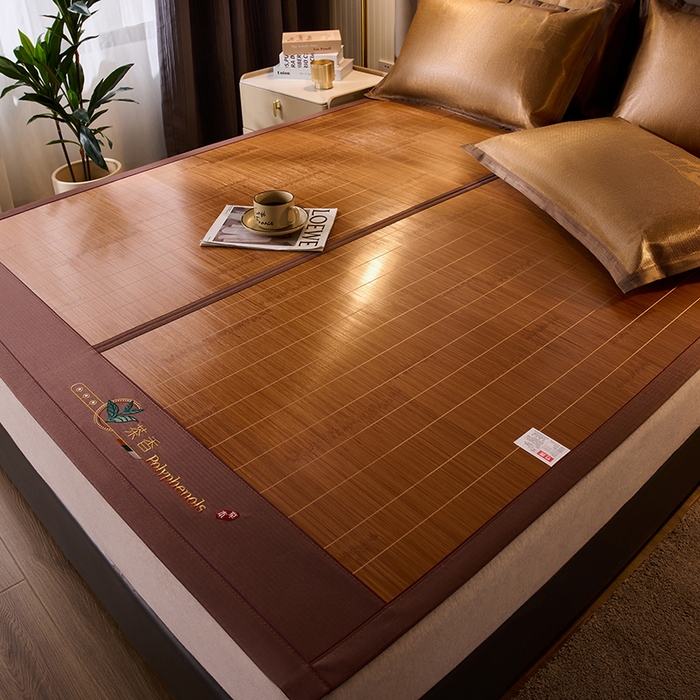 91家纺网 家纺一手货源 找家纺 （总）鑫琪莱家纺 2025新款双面竹席冰丝席竹凉席学生宿舍席子