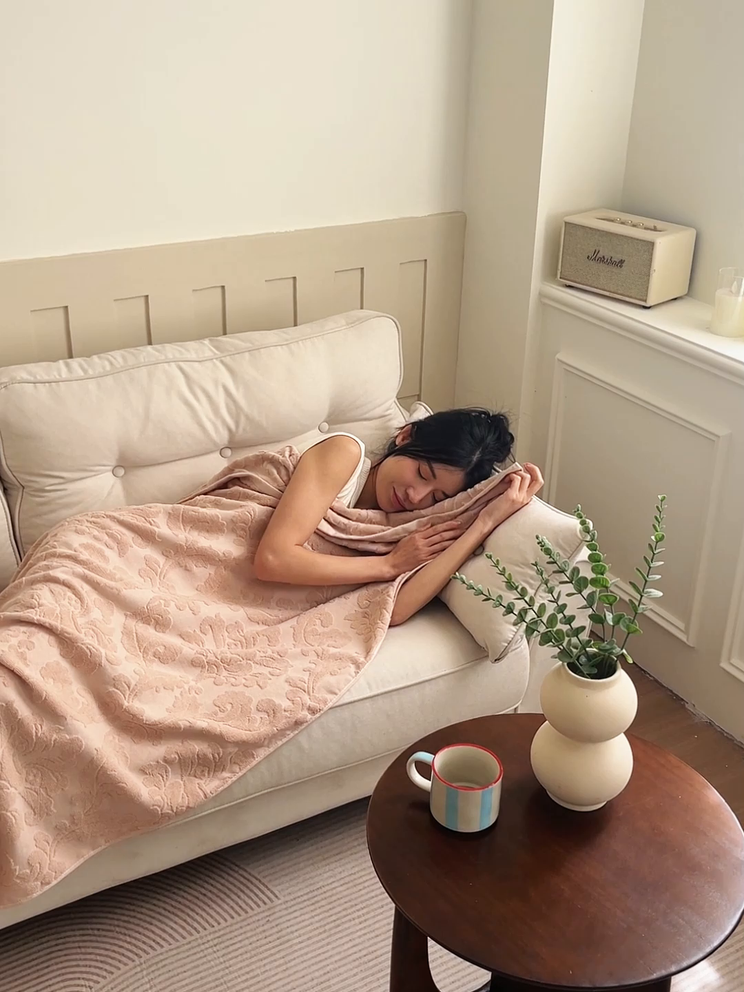 91家纺网 家纺一手货源 找家纺 乐家毛巾被（工厂自产自销） 2025新款欧雅全棉纯棉提花浴巾 驼色 70x140cm