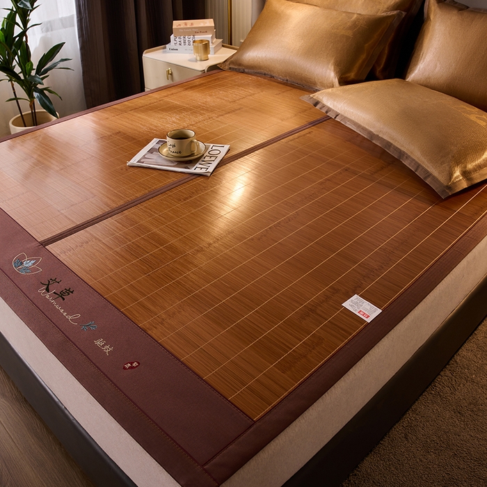 鑫琪莱家纺 2025新款双面竹席冰丝席竹凉席学生宿舍席子 草本-艾草-