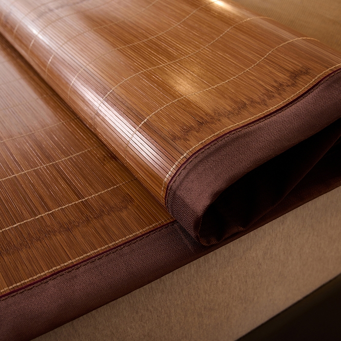 91家纺网 家纺一手货源 找家纺 鑫琪莱家纺 2025新款双面竹席冰丝席竹凉席学生宿舍席子 草本-艾草-