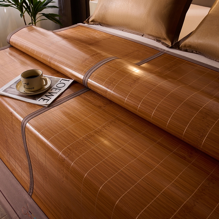 91家纺网 家纺一手货源 找家纺 鑫琪莱家纺 2025新款双面竹席冰丝席竹凉席学生宿舍席子 草本-茉莉-