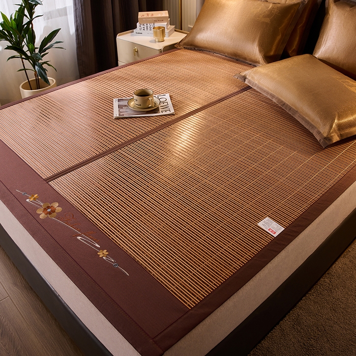 鑫琪莱家纺 2025新款双面竹席冰丝席竹凉席学生宿舍席子 锦绣良缘-