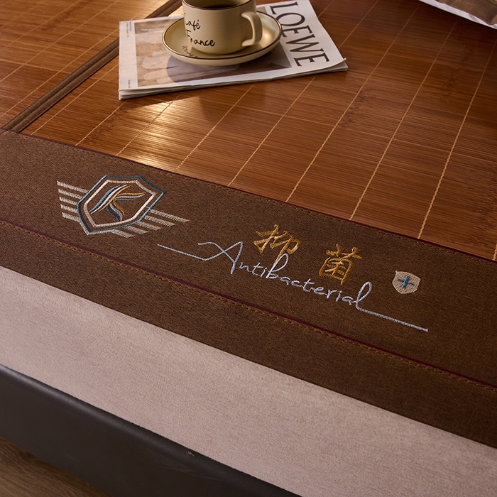 91家纺网 家纺一手货源 找家纺 鑫琪莱家纺 2025新款双面竹席冰丝席竹凉席学生宿舍席子 抑菌驱蚊-