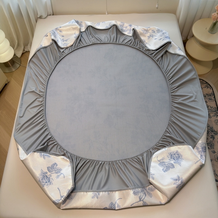 91家纺网 家纺一手货源 找家纺 LIFE.丽芙 2025春夏季新品数码印花冰藤凉席席子床笠三件套加厚冰丝软藤席小清新印花床罩单件（风格二） 赫本