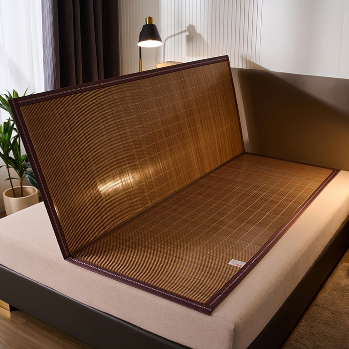 91家纺网 家纺一手货源 找家纺 鑫琪莱家纺 2025新款双面竹席冰丝席竹凉席学生宿舍席子 流金岁月-