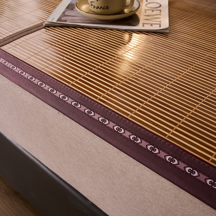 91家纺网 家纺一手货源 找家纺 鑫琪莱家纺 2025新款双面竹席冰丝席竹凉席学生宿舍席子 流金岁月-