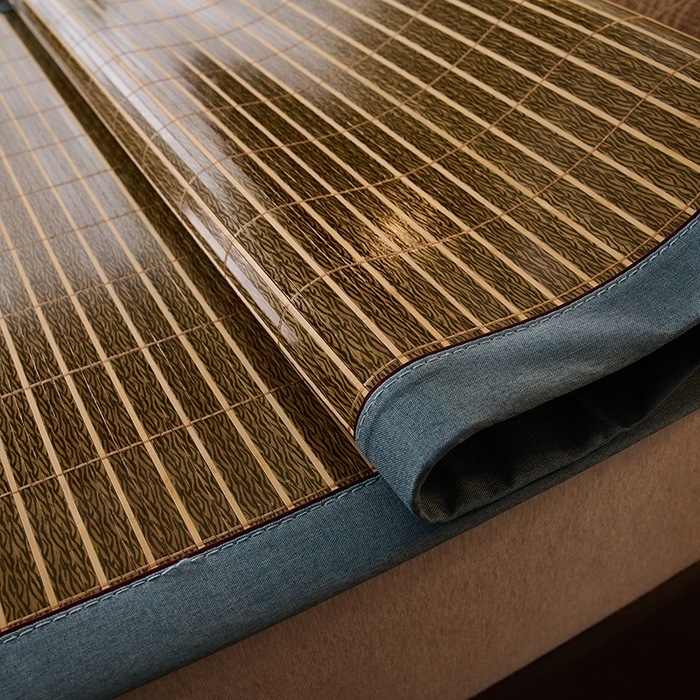 91家纺网 家纺一手货源 找家纺 鑫琪莱家纺 2025新款双面竹席冰丝席竹凉席学生宿舍席子 艾草木纹-翡翠-