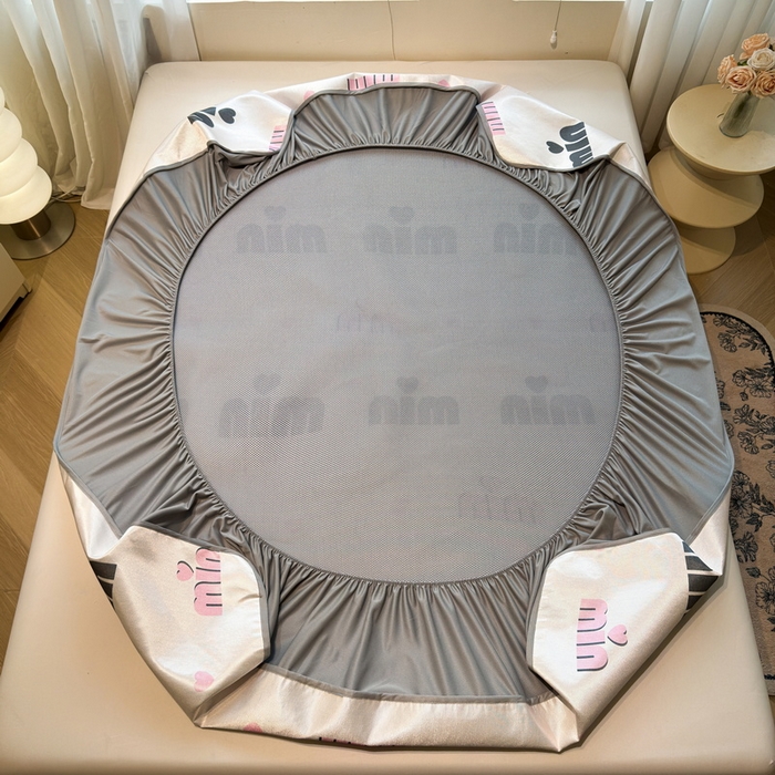 91家纺网 家纺一手货源 找家纺 LIFE.丽芙 2025春夏季新品数码印花冰藤凉席席子床笠三件套加厚冰丝软藤席小清新印花床罩单件（风格二） 甜心粉