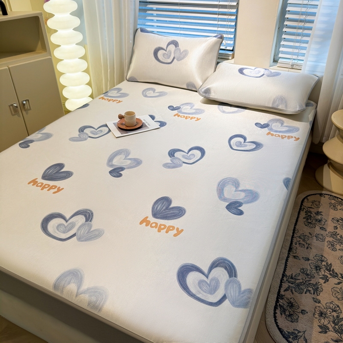 91家纺网 家纺一手货源 找家纺 LIFE.丽芙 2025春夏季新品数码印花冰藤凉席席子床笠三件套加厚冰丝软藤席小清新印花床罩单件（风格二） 邂逅