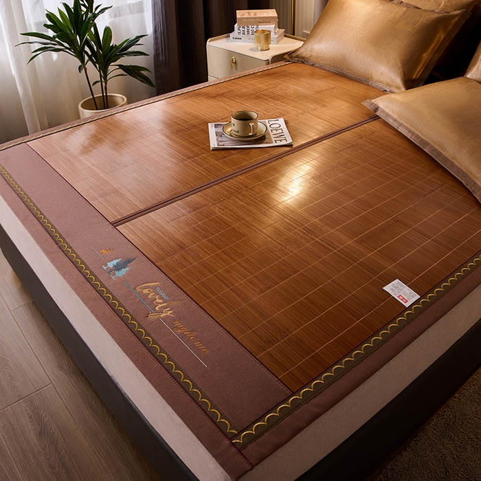 鑫琪莱家纺 2025新款双面竹席冰丝席竹凉席学生宿舍席子 一路有你-