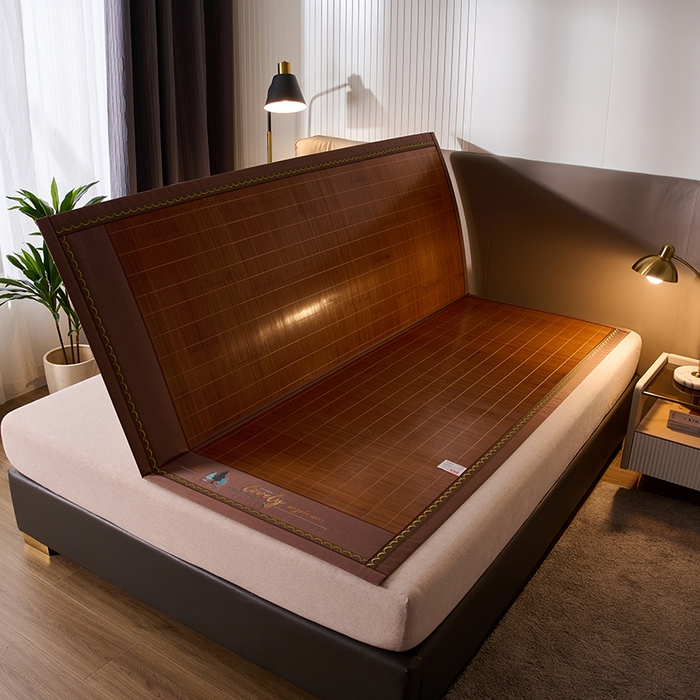 91家纺网 家纺一手货源 找家纺 鑫琪莱家纺 2025新款双面竹席冰丝席竹凉席学生宿舍席子 一路有你-