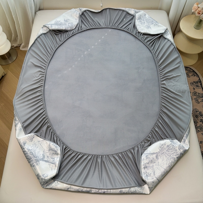 91家纺网 家纺一手货源 找家纺 LIFE.丽芙 2025春夏季新品数码印花冰藤凉席席子床笠三件套加厚冰丝软藤席小清新印花床罩单件（风格二） 秘密庄园