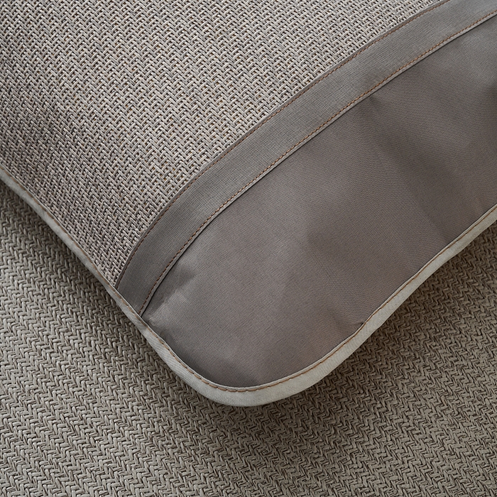 91家纺网 家纺一手货源 找家纺 鑫琪莱家纺 2025新款双面竹席冰丝席竹凉席学生宿舍席子 藤枕套灰