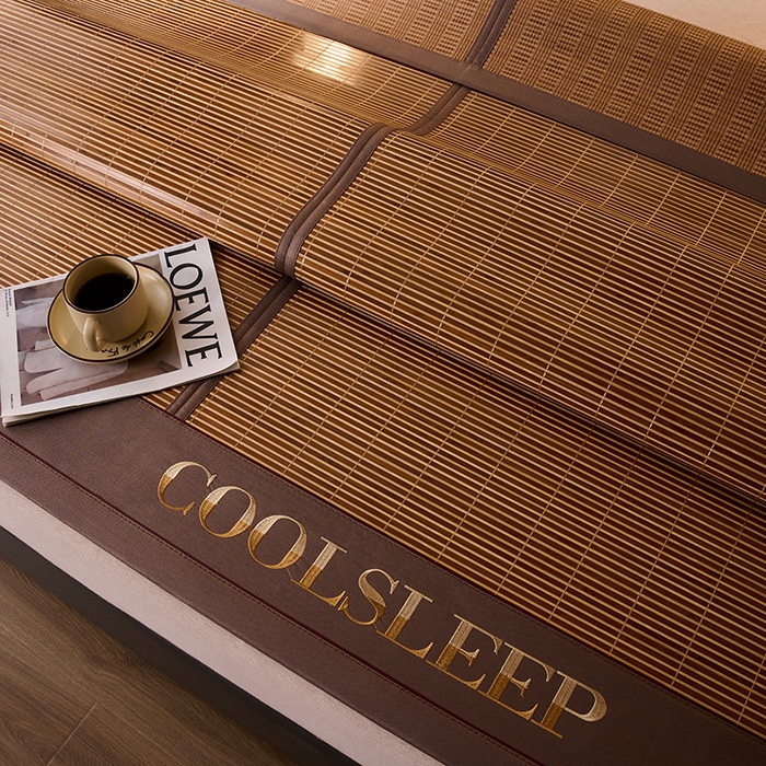 91家纺网 家纺一手货源 找家纺 鑫琪莱家纺 2025新款双面竹席冰丝席竹凉席学生宿舍席子 清凉睡眠